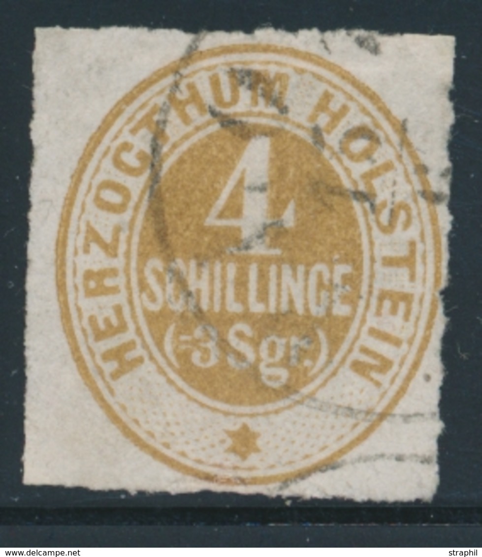 O SCHLESWIG HOLSTEIN - O - N°14 - 4s. Bistre - TB - Schleswig-Holstein