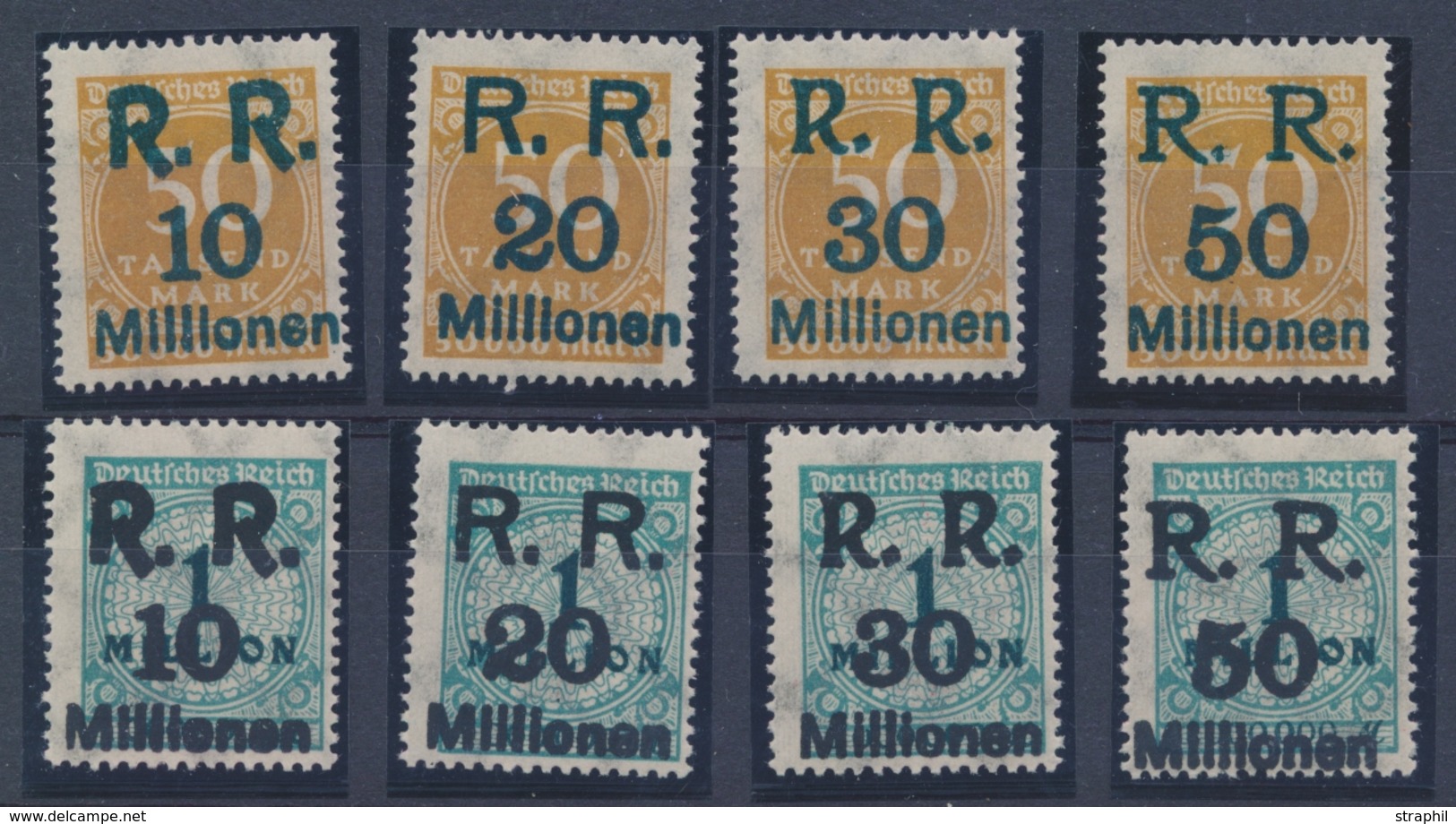 ** ALLEMAGNE - DIVERS - ** - Emission Commémo. Wiesbaden (1923)  - T. N°292 Et 295 - Surch. " R.R." - = 8 T. - TB - Sonstige & Ohne Zuordnung