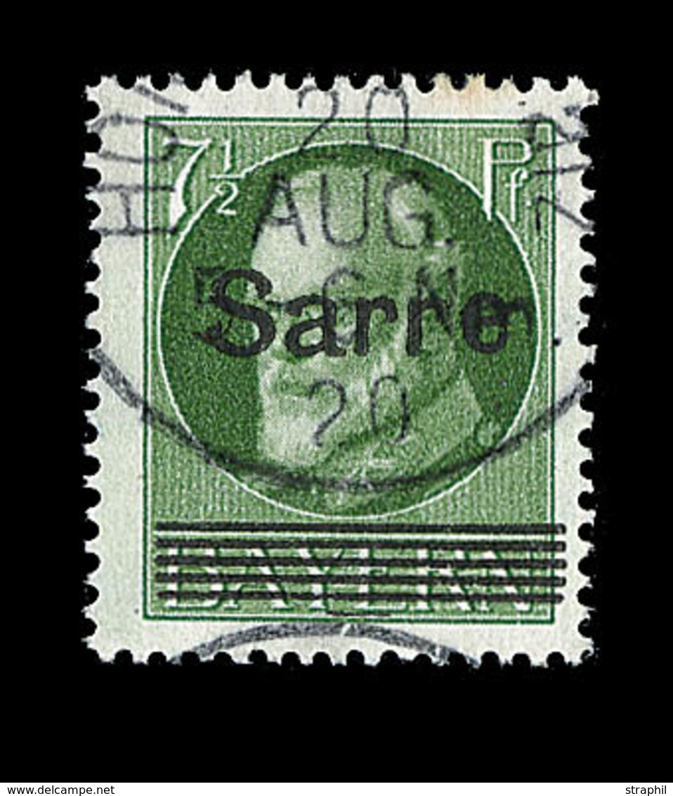 O SARRE  - O - N°19 - 7½ Vert - Signé A. BRUN - TB - Sonstige & Ohne Zuordnung