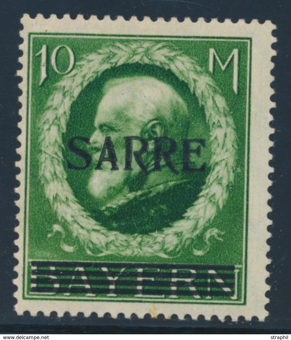 * SARRE  - * - N°31 - 10Mk Vert - Signé A. Brun - TB - Sonstige & Ohne Zuordnung