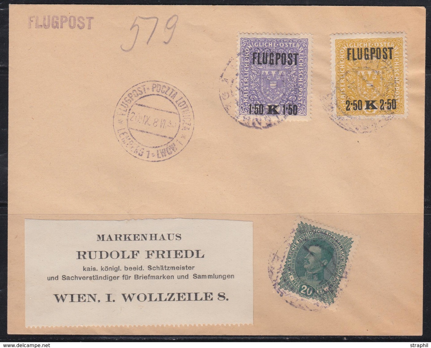 L AUTRICHE - POSTE AERIENNE - L - N°1/3 - S/2 Plis - Obl De LEMBERG - TB - Sonstige & Ohne Zuordnung