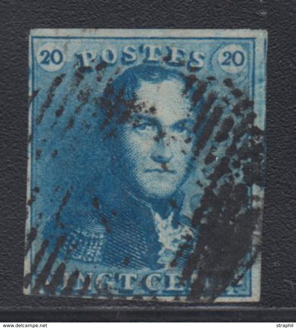 O BELGIQUE - O - N°2 - 20c Bleu Clair - TB - 1849 Epaulettes