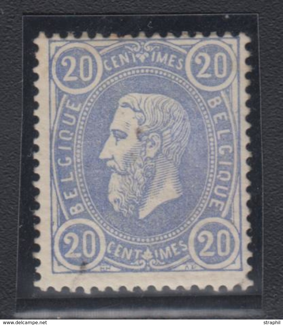 * BELGIQUE - * - N°31 - 20c Bleu - TB - 1849 Epaulettes