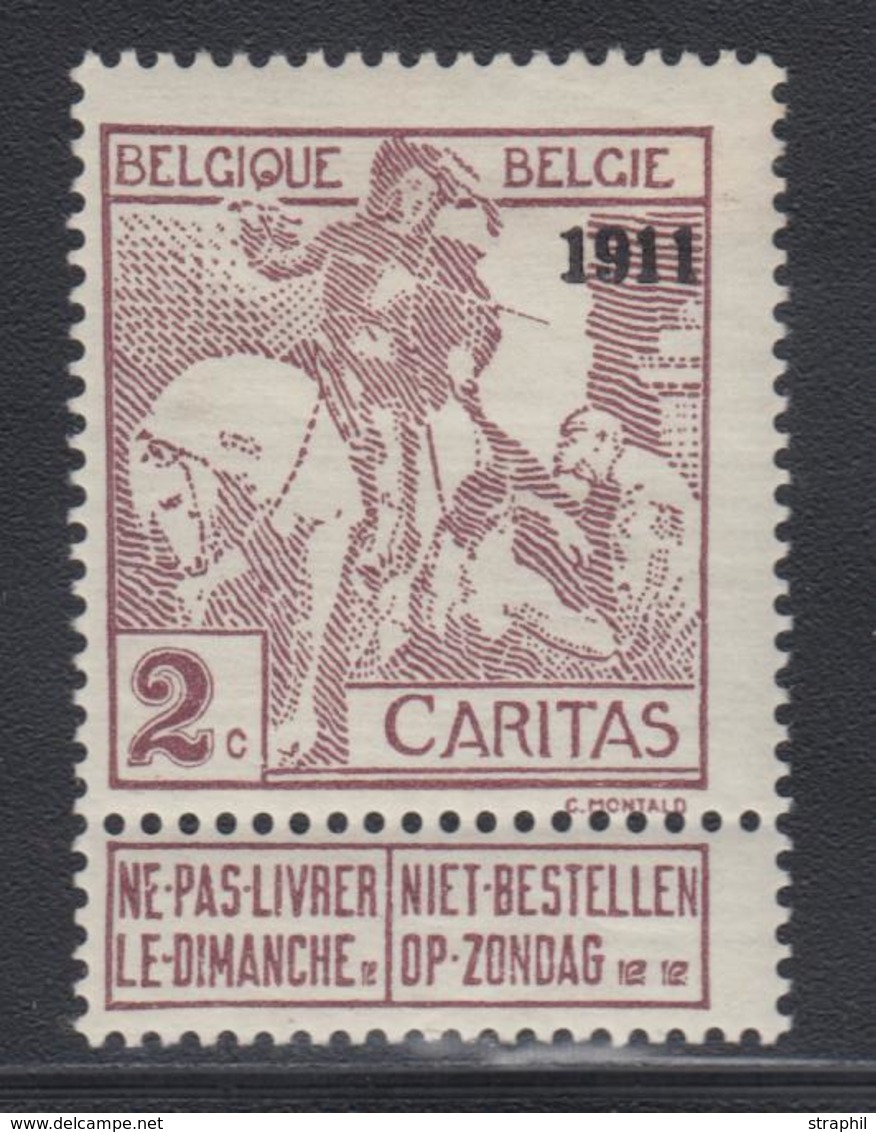 * BELGIQUE - * - N°94 - Surch 1911 - TB - 1849 Schulterklappen