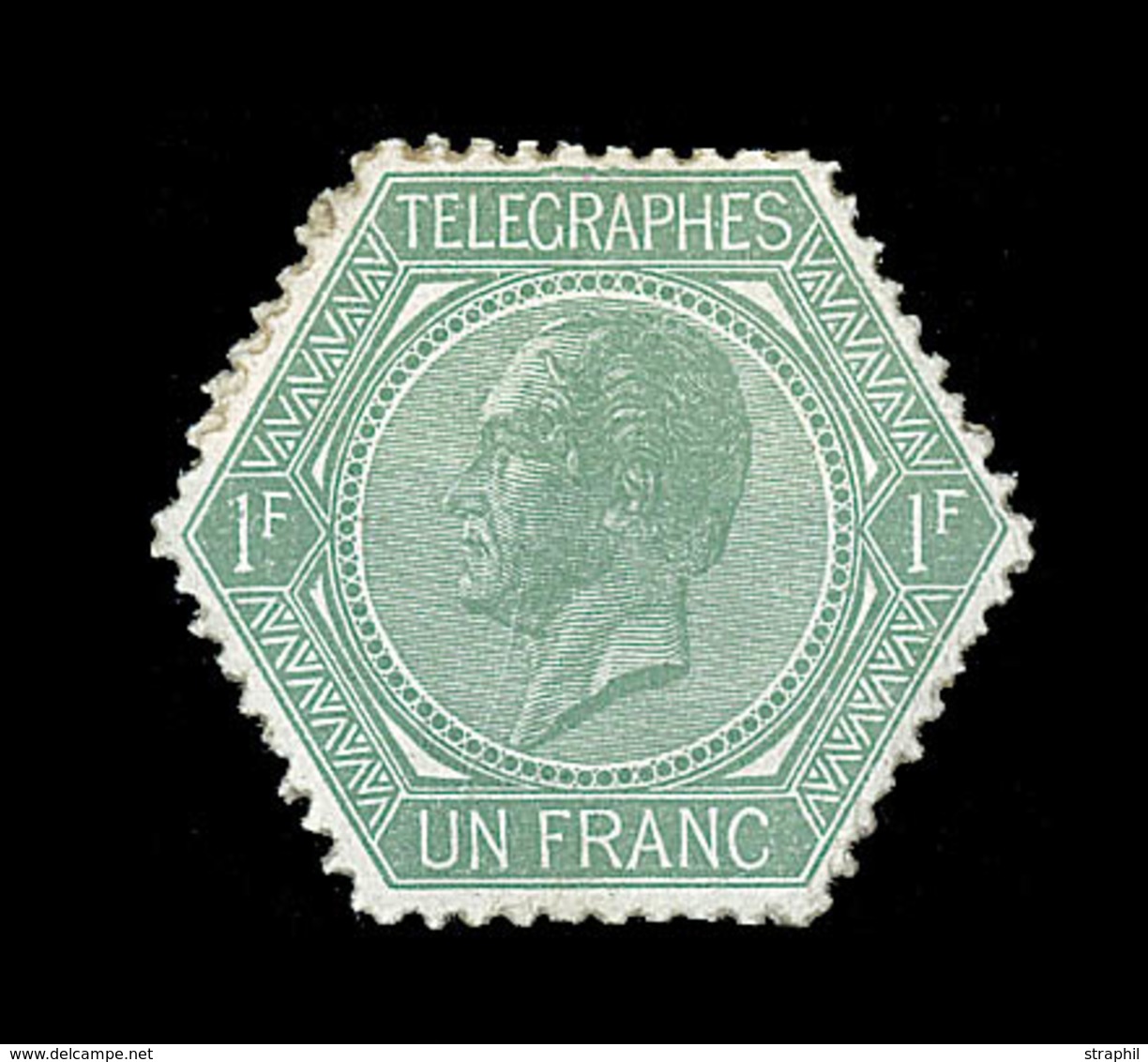 ** BELGIQUE - TIMBRES TELEGRAPHE - ** - N°2 - 1F Vert - BDF - TB - Telegraphenmarken [TG]
