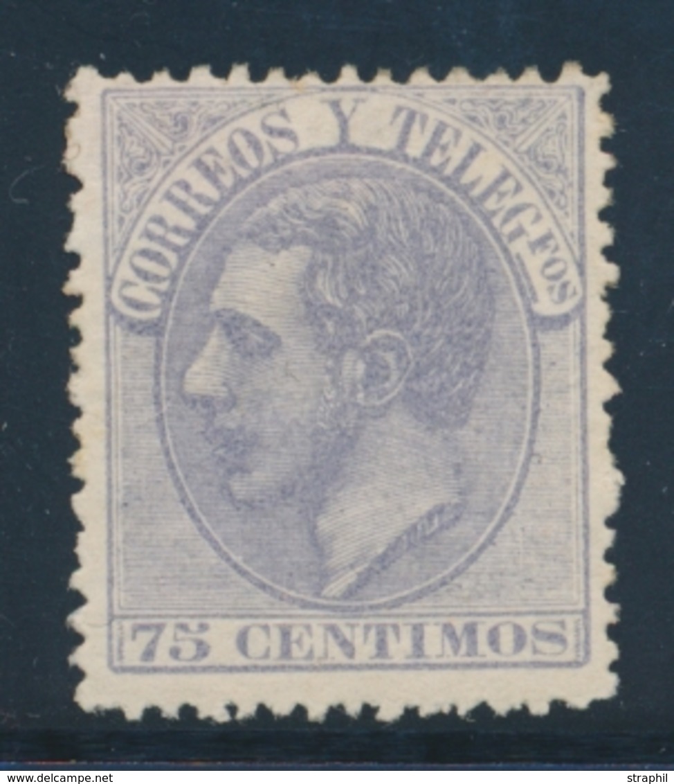 * ESPAGNE - * - N°195 - 75c Violet - TB - Oblitérés