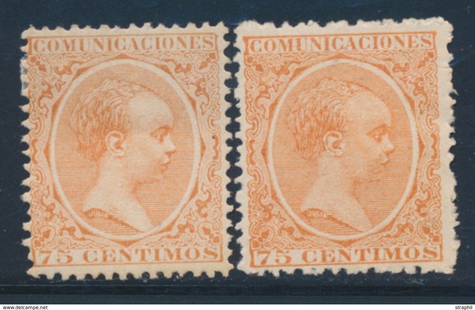 * ESPAGNE - * - N°208 - 75c Orange - TB - Gebraucht