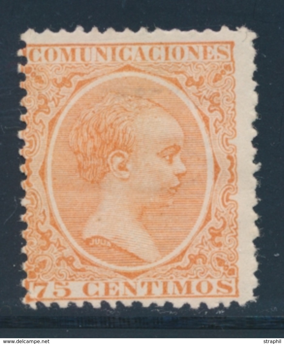 * ESPAGNE - * - N°208 - 75c Orange - TB - Gebraucht