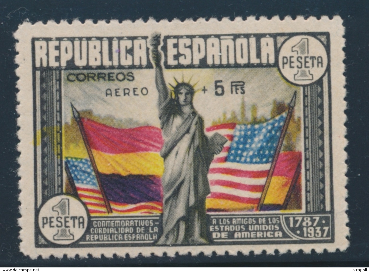 * ESPAGNE - POSTE AERIENNE  - * - N°194 - Constitution Des Etats Unis - TB - Ungebraucht