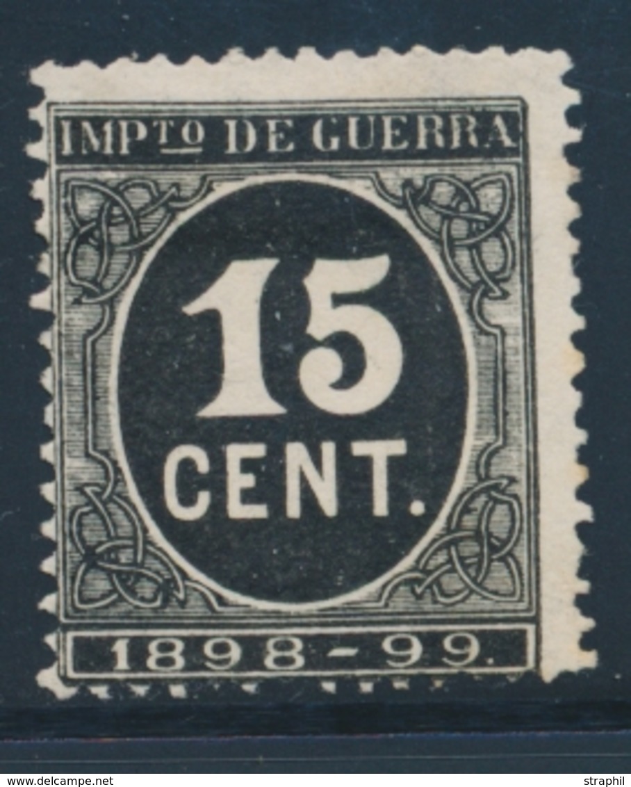 * ESPAGNE - TIMBRES IMPÔTS DE GUERRE  - * - N°25 - 15c Noir - B/TB - Impots De Guerre