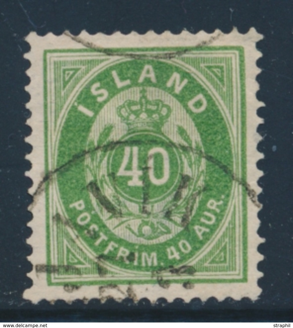 O ISLANDE - O - N°11 - 40a Vert - TB - Autres & Non Classés