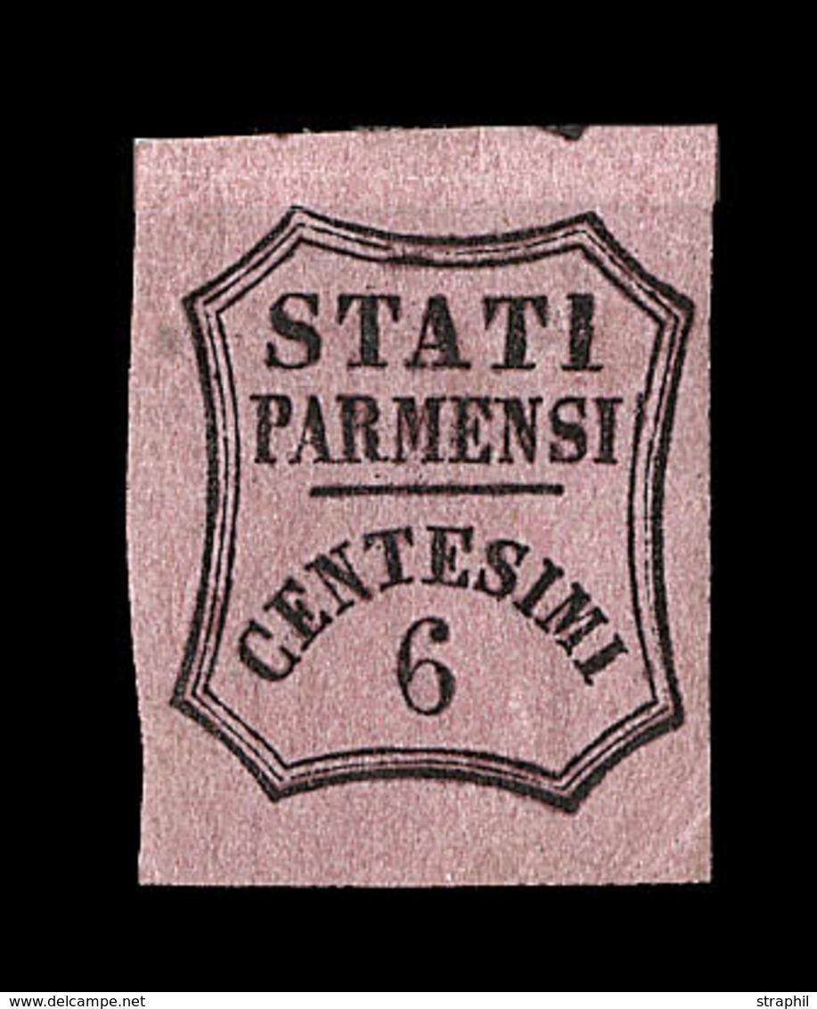 * ETATS ITALIENS - PARME - * - N°1 - 6c Noir S/rose - TB - Parma