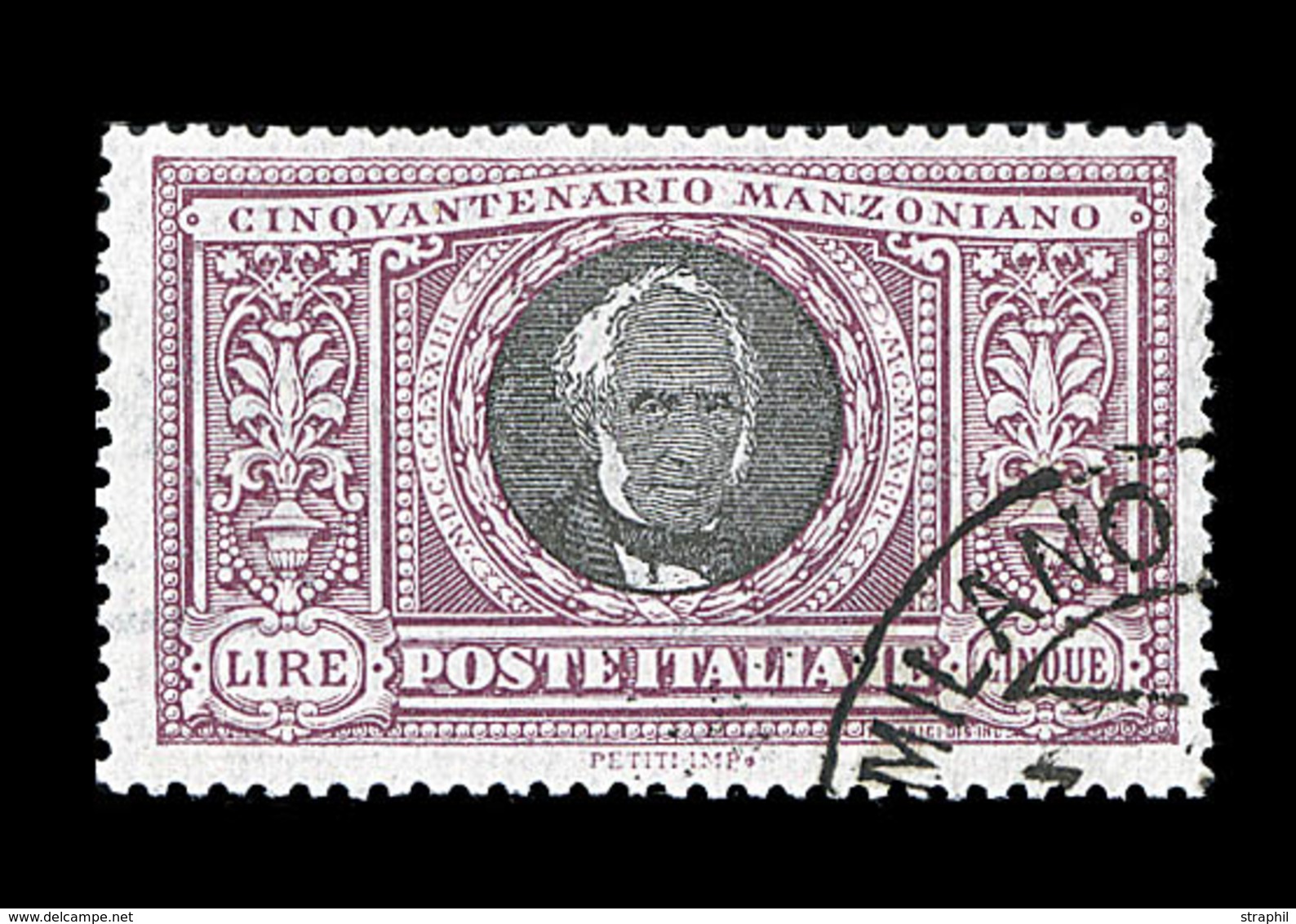 O ROYAUME D'ITALIE - O - N°151 - 5l. Violet Et Noir - Obl. Milano - TB - Oblitérés