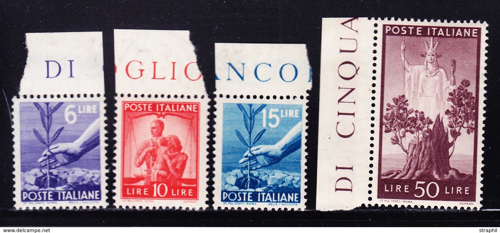 ** ROYAUME D'ITALIE - ** - N°494, 497/98, 502 - BDF - TB - Oblitérés