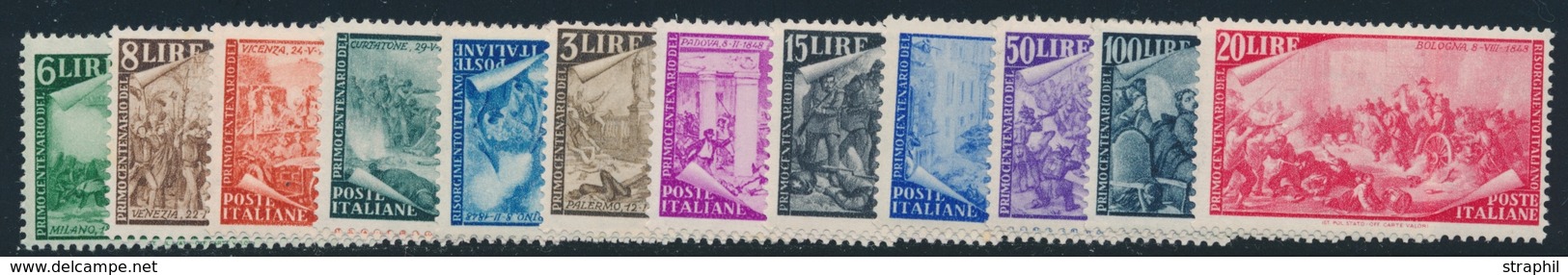 ** REPUBLIQUE D'ITALIE - ** - N°518/29 - TB - 1946-60: Mint/hinged