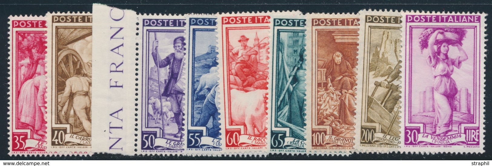 ** REPUBLIQUE D'ITALIE - ** - N°582/90 - TB - 1946-60: Neufs