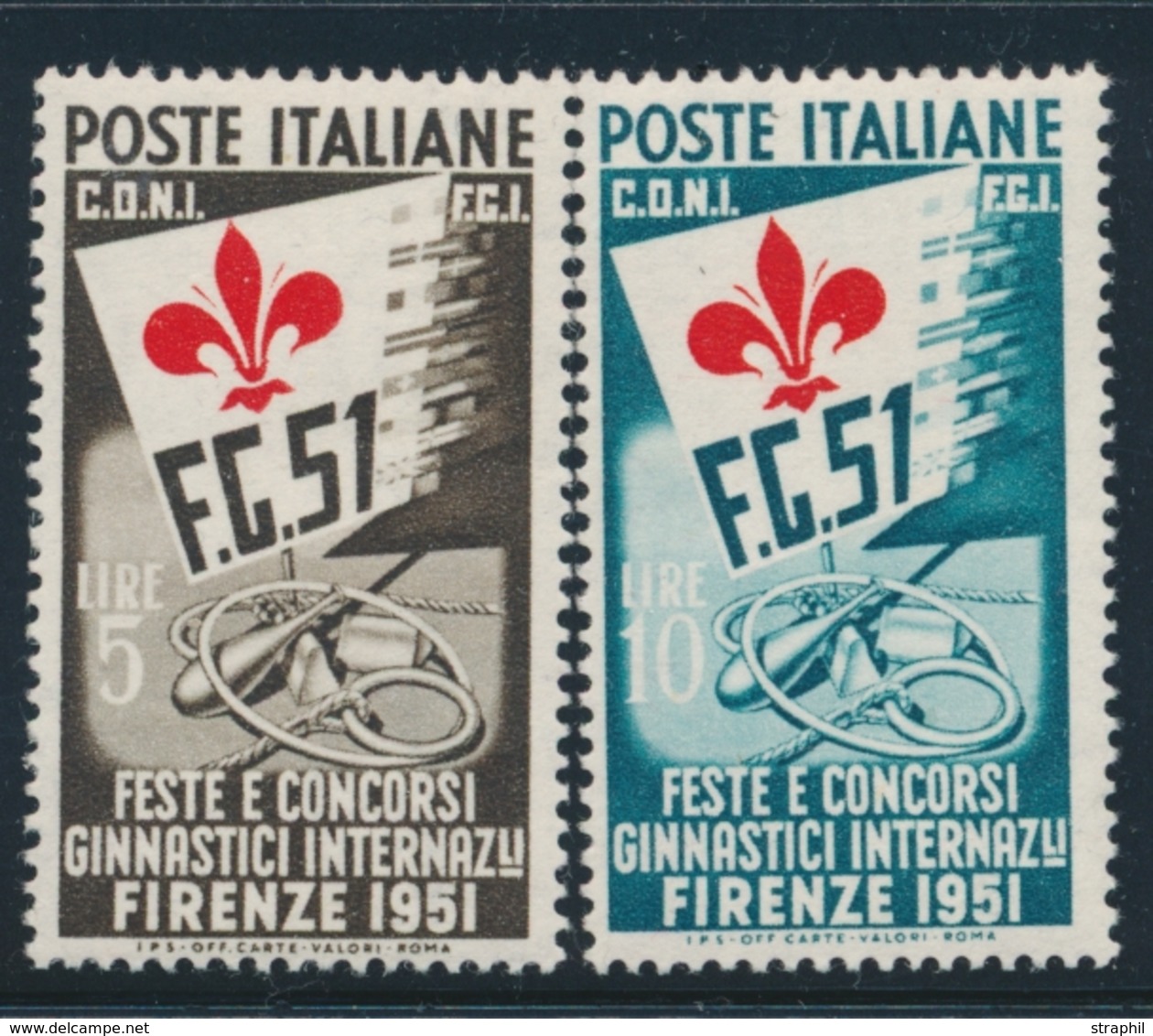 ** REPUBLIQUE D'ITALIE - ** - N°599/600 - TB - 1946-60: Mint/hinged