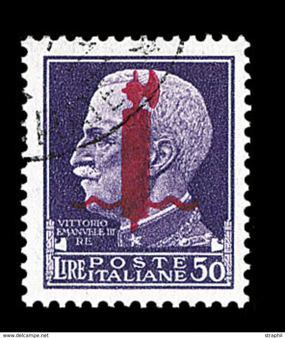 O ITALIE - REPUBLIQUE SOCIALE ITALIENNE - O - N°26 - 50l Violet Foncé - Signé - TB - Sonstige & Ohne Zuordnung