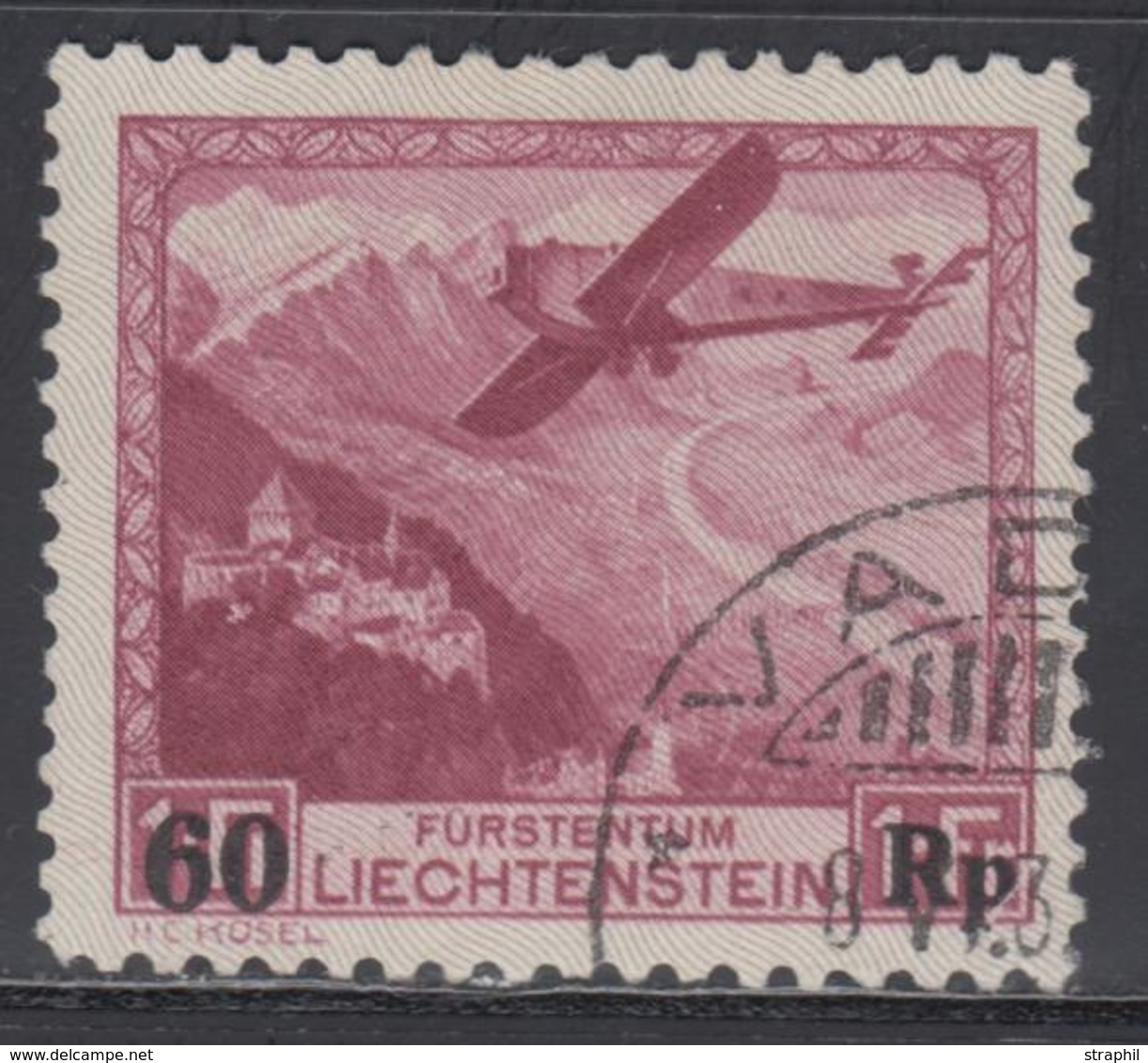 O LIECHTENSTEIN - POSTE AERIENNE  - O - N°14 - TB - Poste Aérienne