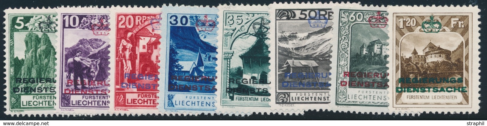 **/* LIECHTENSTEIN - TIMBRES DE SERVICE - **/* - N°1/8 - TB - Service