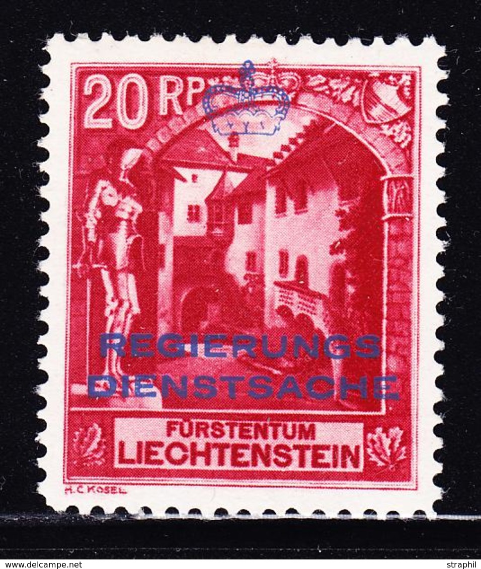 * LIECHTENSTEIN - TIMBRES DE SERVICE - * - N°3 - 20r Rouge Carminé - TB - Dienstmarken