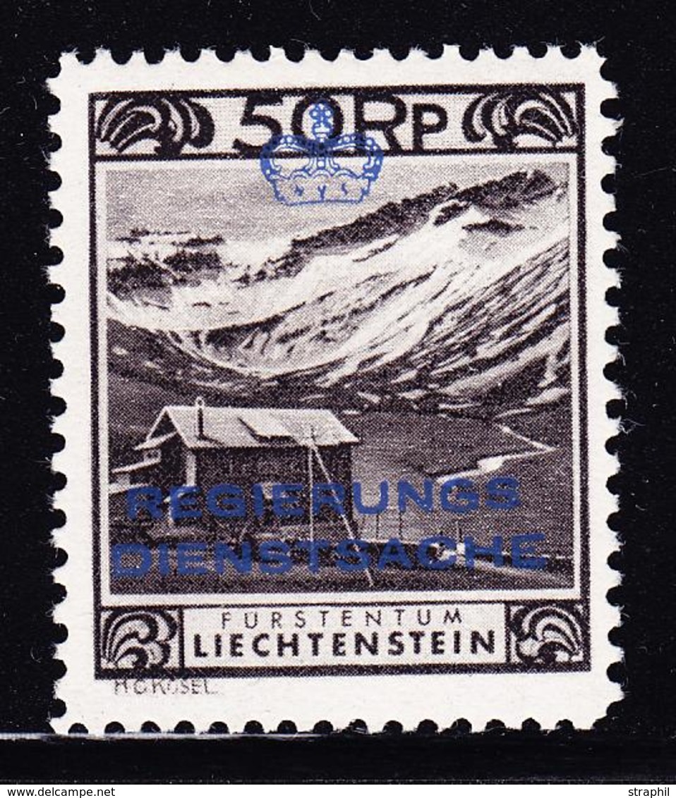 * LIECHTENSTEIN - TIMBRES DE SERVICE - * - N°6 - 50r Gris Brun - TB - Service