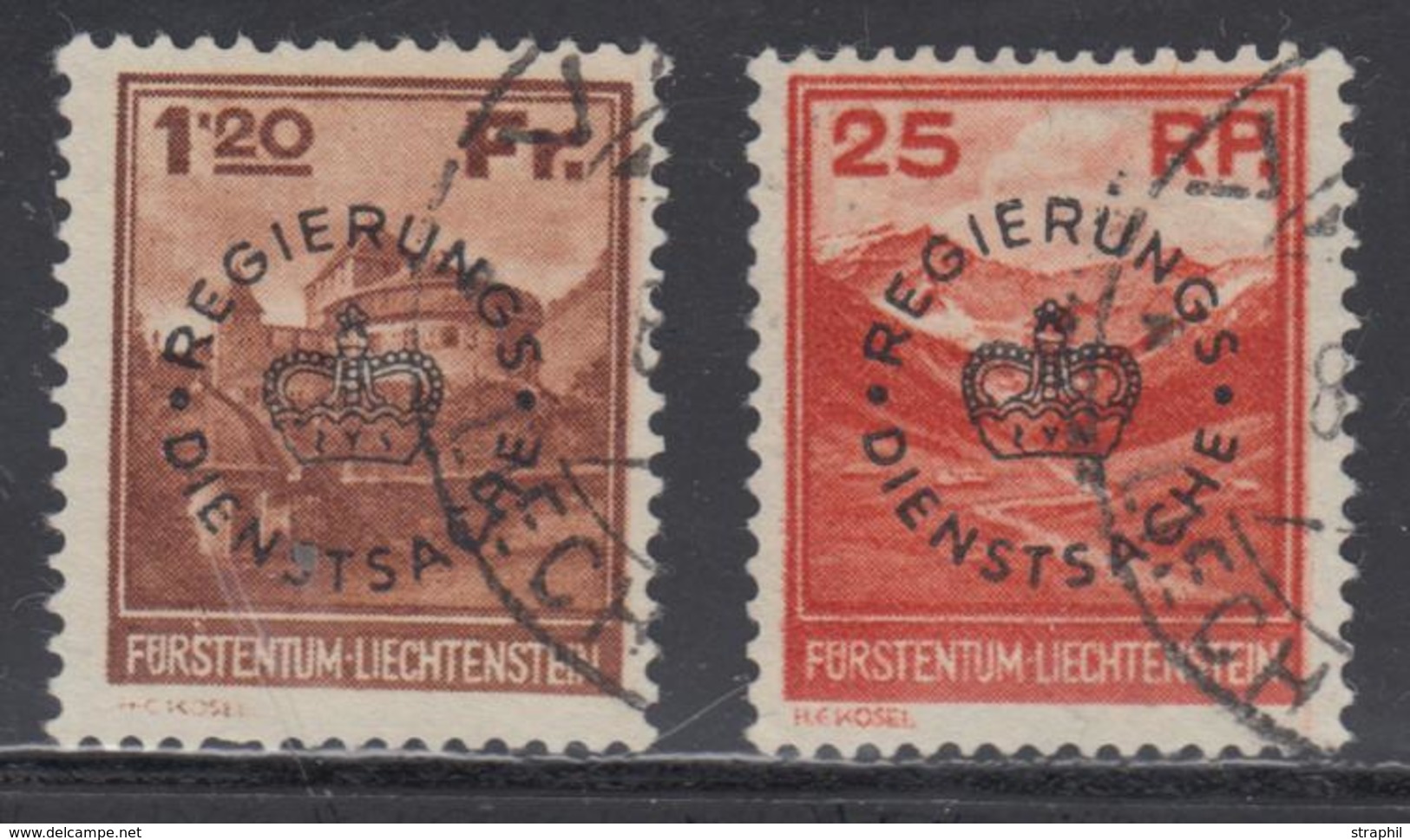 O LIECHTENSTEIN - TIMBRES DE SERVICE - O - N°9/10 - TB - Dienstmarken