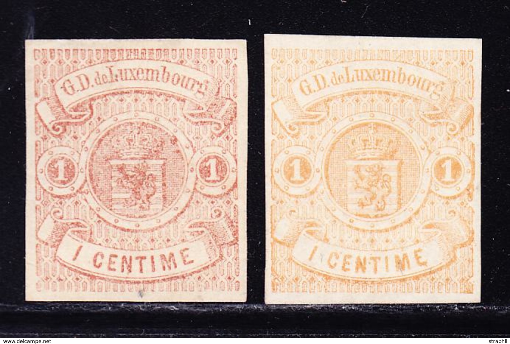 (*) LUXEMBOURG - (*) - N°3 X 2 - 2 Nuances - B/TB - 1852 William III