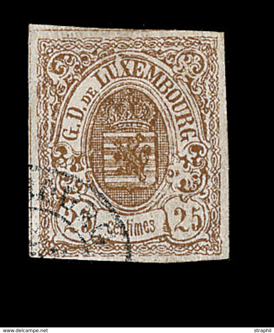 O LUXEMBOURG - O - N°8 - 25c Bistre - Signé - TB - 1852 William III