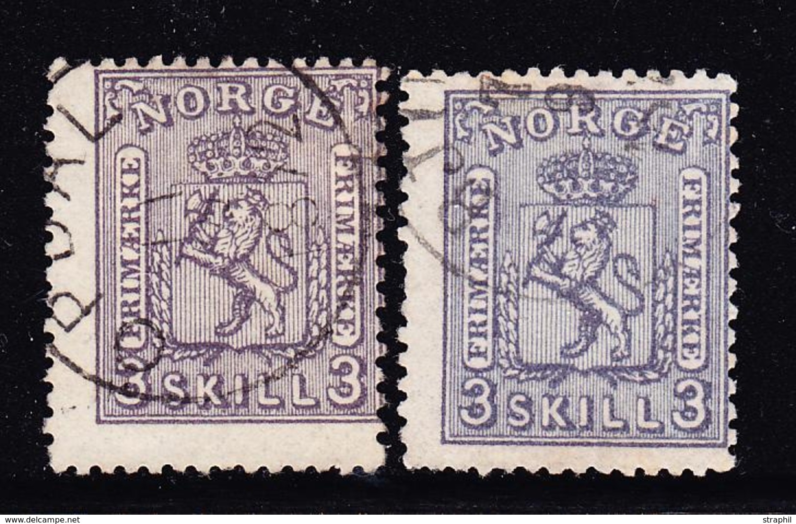 O NORVEGE - O - N°13 X 2ex - Nuances - B/TB - Used Stamps