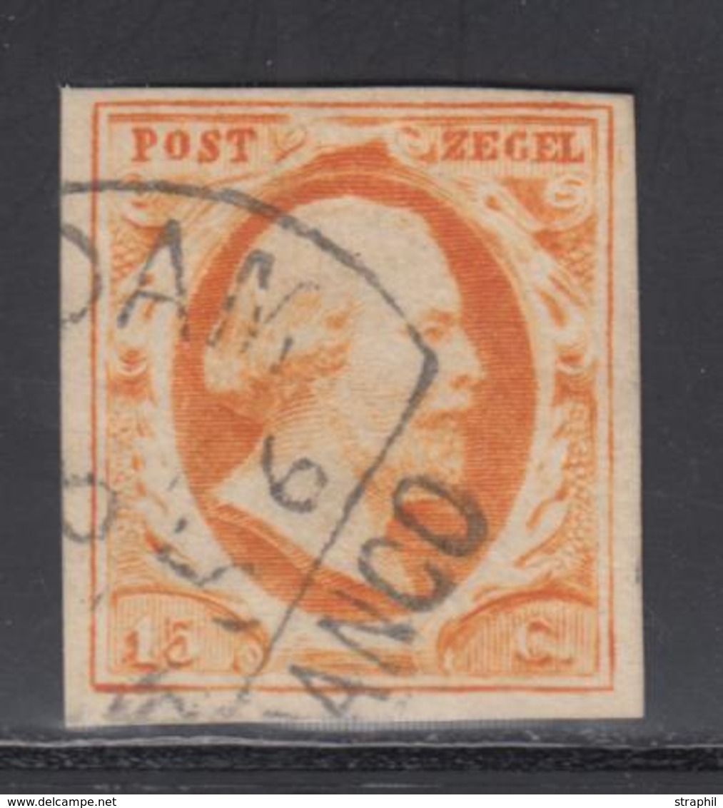 O PAYS-BAS - O - N°3 - 15c Orange - Obl. Postale - TB - Lettres & Documents