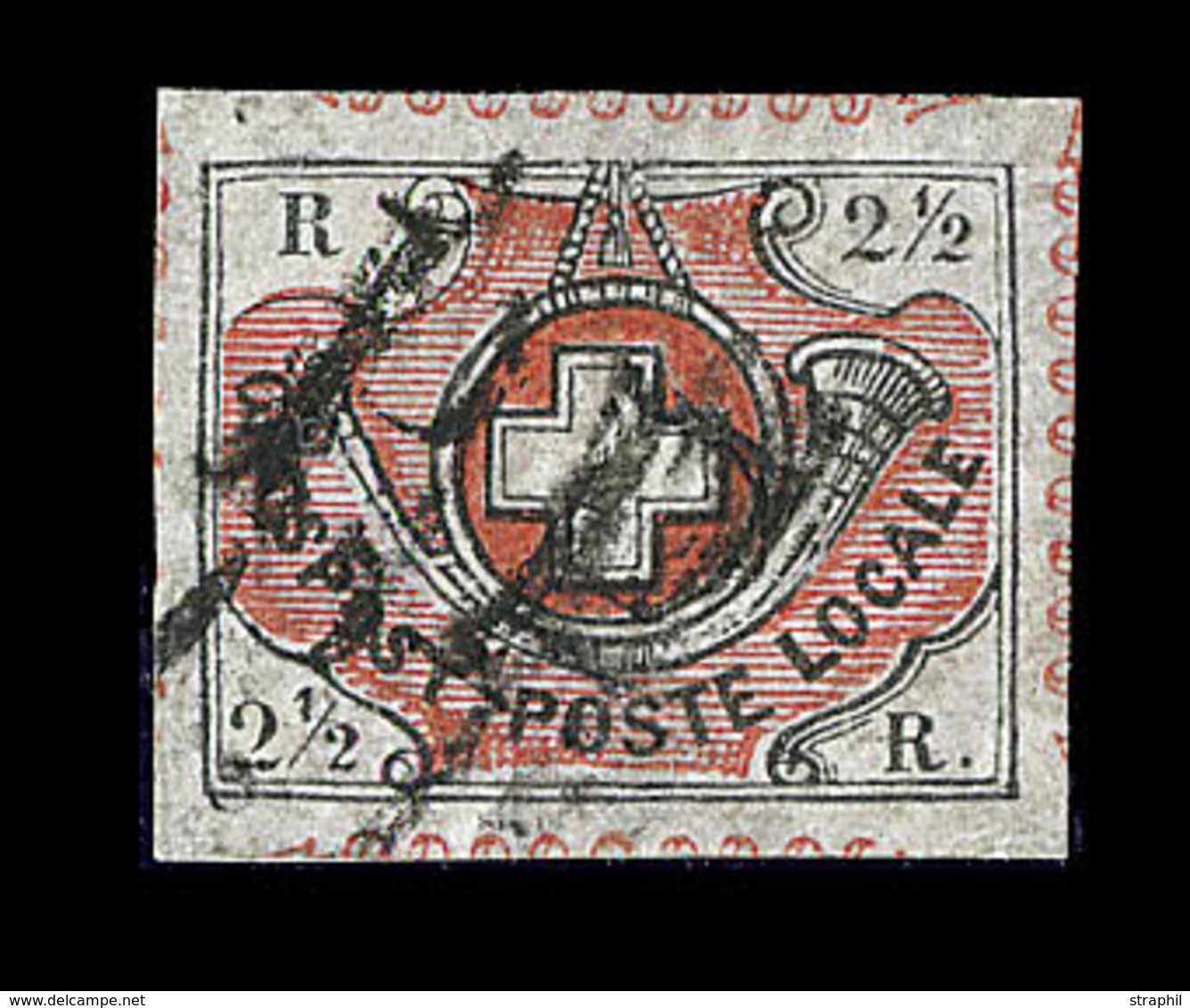 O SUISSE - Références SBK (N°YVERT-TELLIER) - O - N°12 (N°11) - Margé - Réparé - PP - Bel Asp. - 1843-1852 Federal & Cantonal Stamps