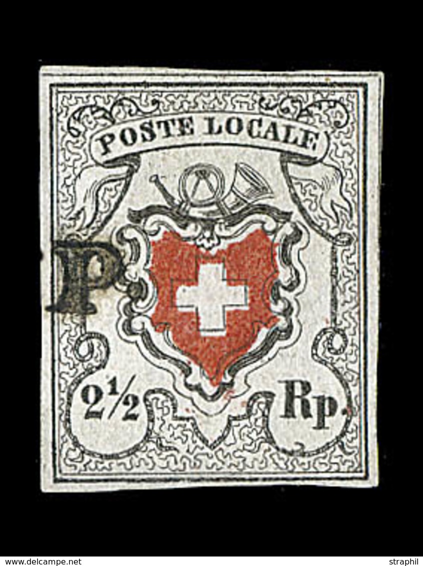 O SUISSE - Références SBK (N°YVERT-TELLIER) - O - N°14 Type I - (N°16) - Petite Réparation - Certif. Kimmel - 1843-1852 Kantonalmarken Und Bundesmarken