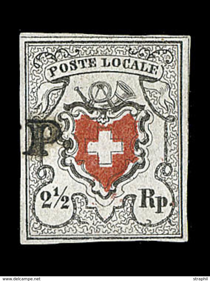 O SUISSE - Références SBK (N°YVERT-TELLIER) - O - N°14 Type I - (N°16) - Petite Réparation - Certif. Kimmel - 1843-1852 Timbres Cantonaux Et  Fédéraux