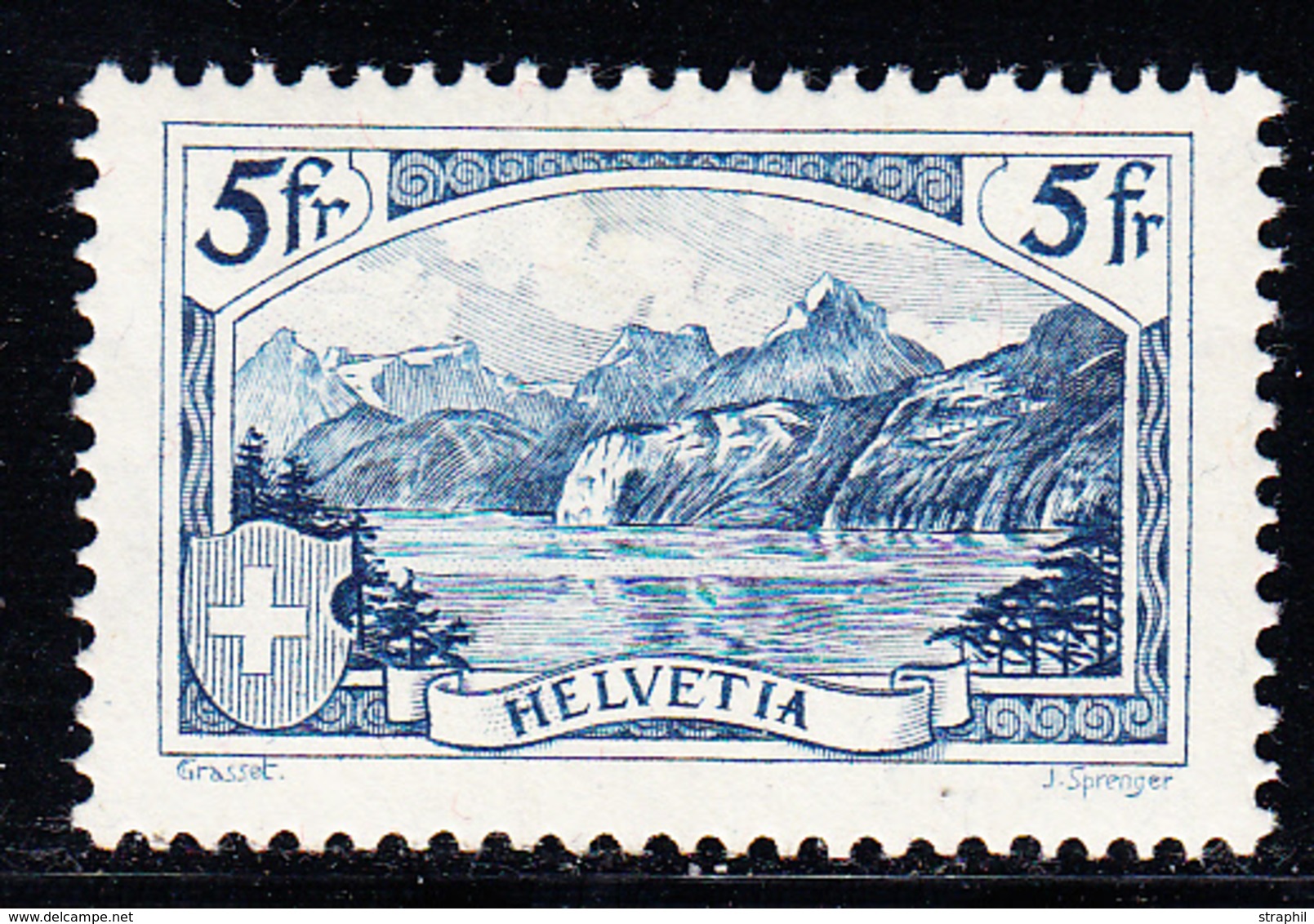 * SUISSE - * - N°230 - 5F Bleu - TB - Unused Stamps