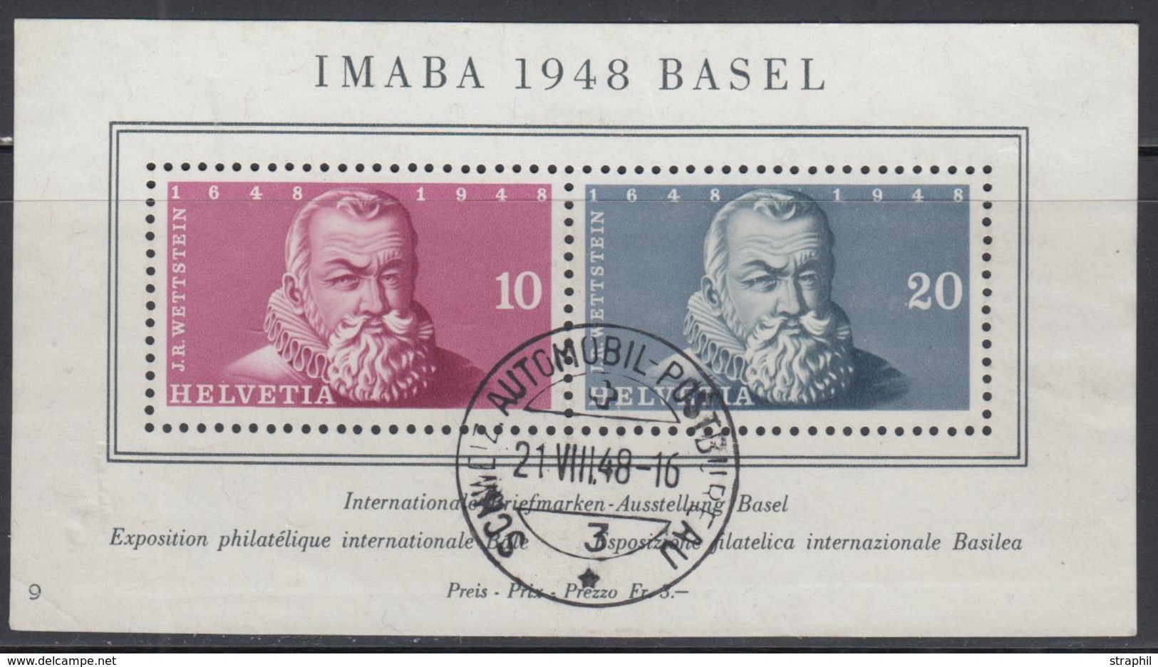 O SUISSE - BLOCS FEUILLETS  - O - N°13 - IMABA 1948 - TB - Blocks & Kleinbögen
