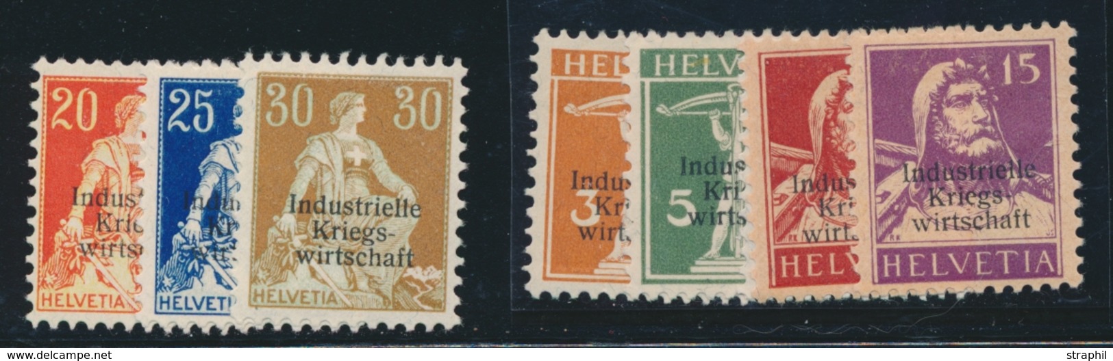 * SUISSE - TIMBRES DE SERVICE - * - N°1/8 - Charnières Larges - TB - Dienstmarken