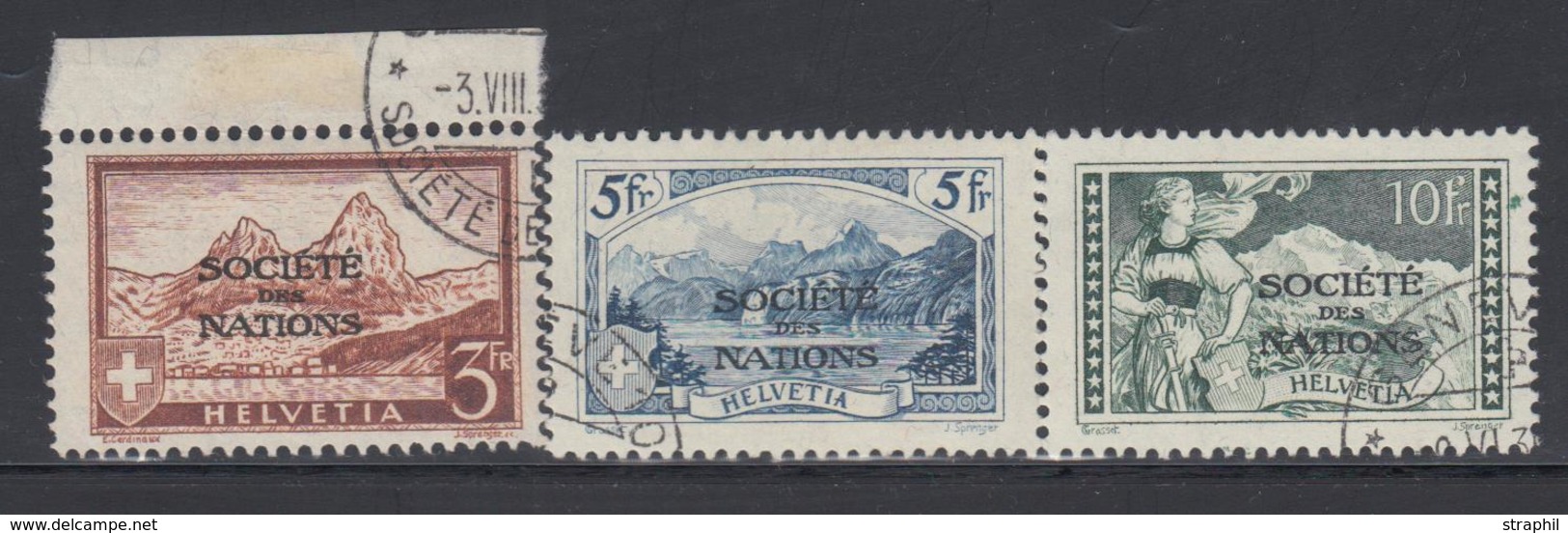 O SUISSE - TIMBRES DE SERVICE - O - N°60A/61A - 3 Val - TB - Dienstmarken