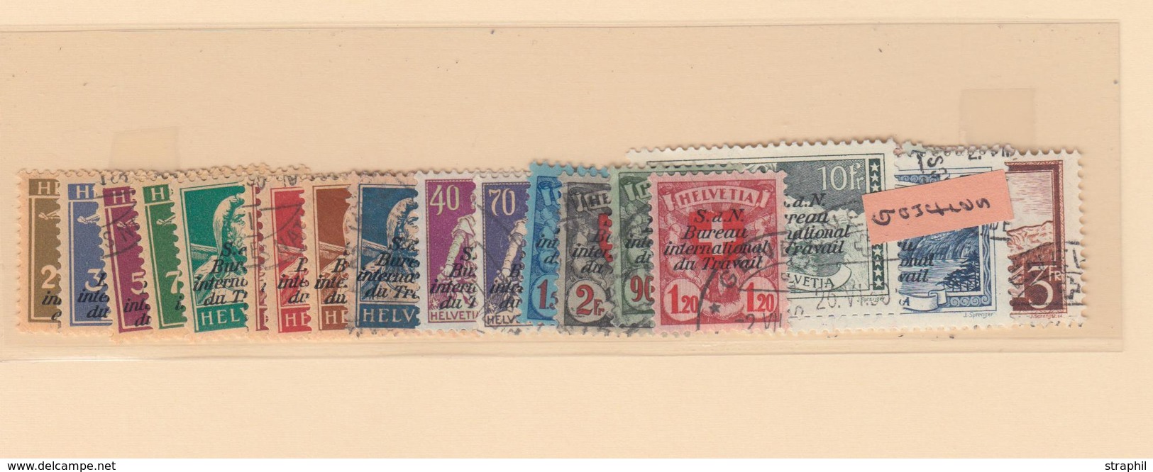 O SUISSE - TIMBRES DE SERVICE - O - N°62/77 - TB - Dienstmarken