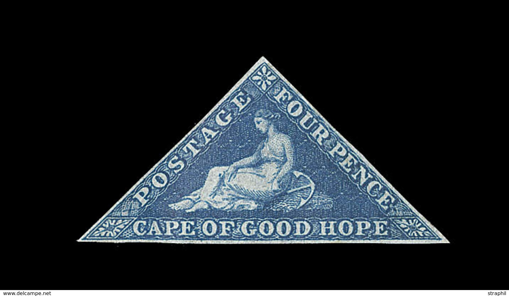 * CAP DE BONNE ESPERANCE - * - N°4 - 4p Bleu - Signé Pavoille -TB - Kap Der Guten Hoffnung (1853-1904)