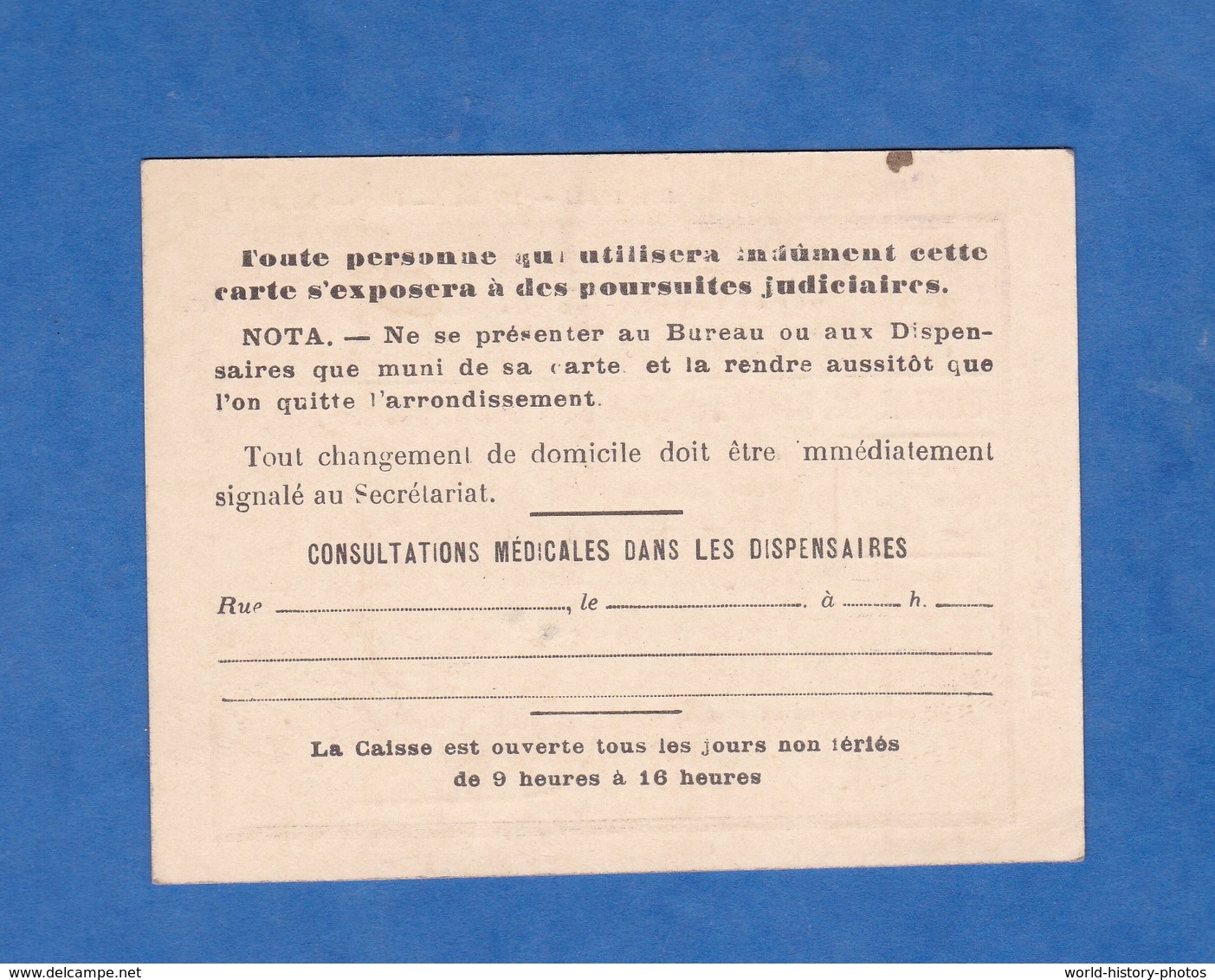 Carte Ancienne De Dispensaire - PARIS - Bureau De Bienfaisance Du 18e Arrondissement - Dupont Rue Martyrs - Historische Dokumente