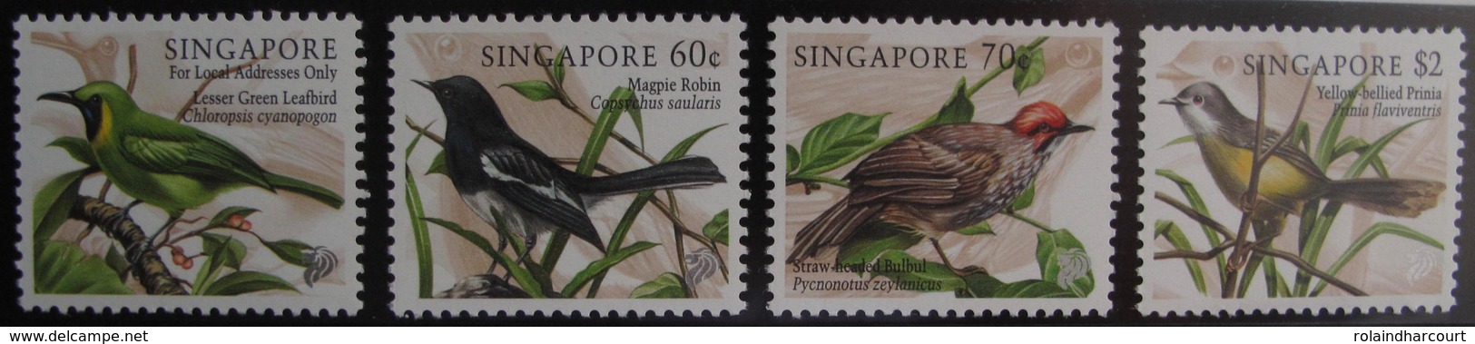 PTT/545 - 1998 - SINGAPOUR - OISEAUX - SERIE DE 4 TIMBRES NEUFS** - Sammlungen