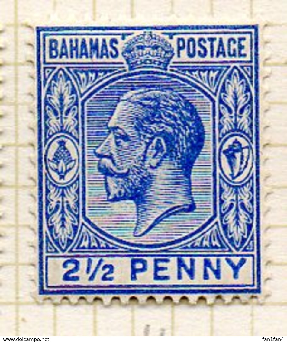 AMERIQUE CENTRALE - BAHAMAS - (Colonie Britannique) - 1912-19 - N° 46 - 2 1/2 P. Bleu - (George V) - Autres - Amérique