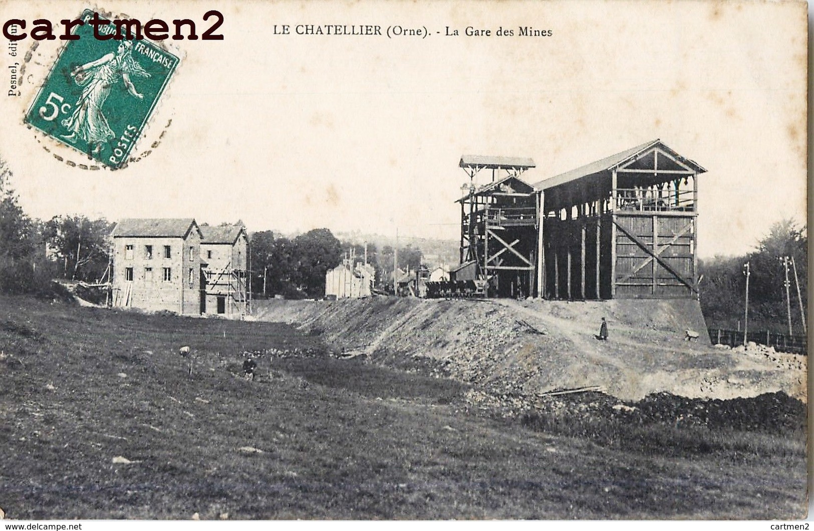 LE CHATELLIER LA GARE DES MINES USINE INDUSTRIE 61 ORNE - Andere & Zonder Classificatie