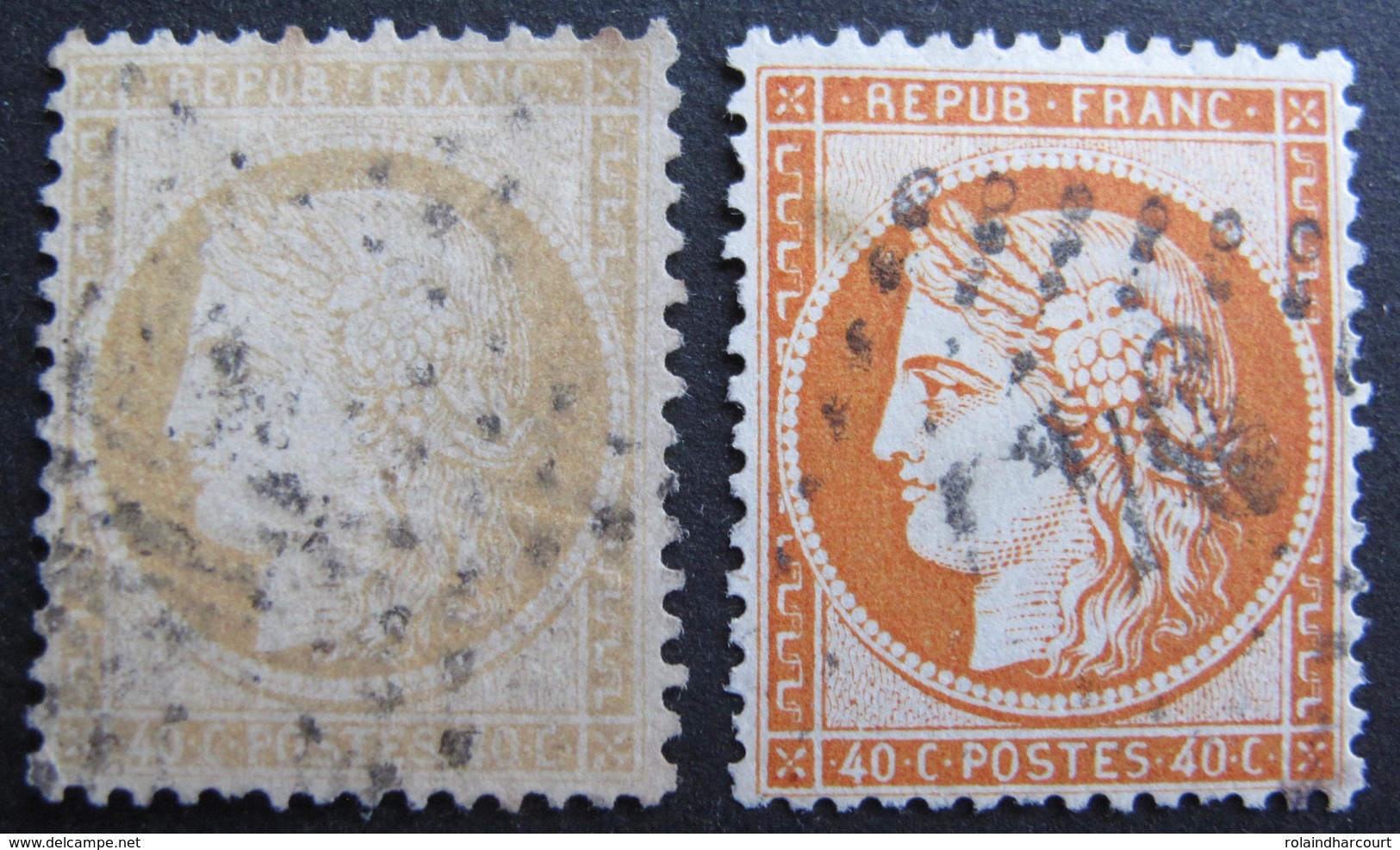 R1680/145 - CERES N°38b Orange Clair + N°38 Orange Vif - 1870 Assedio Di Parigi