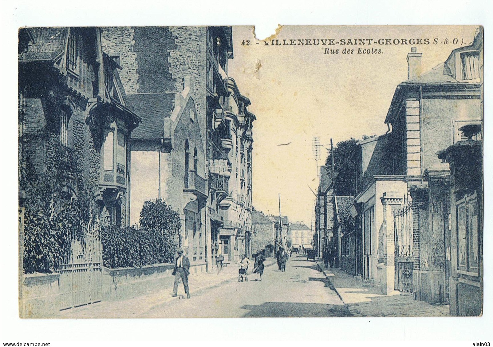 CPA - 94 - VILLENEUVE-St-GEORGES - Rue Des Ecoles - Villeneuve Saint Georges