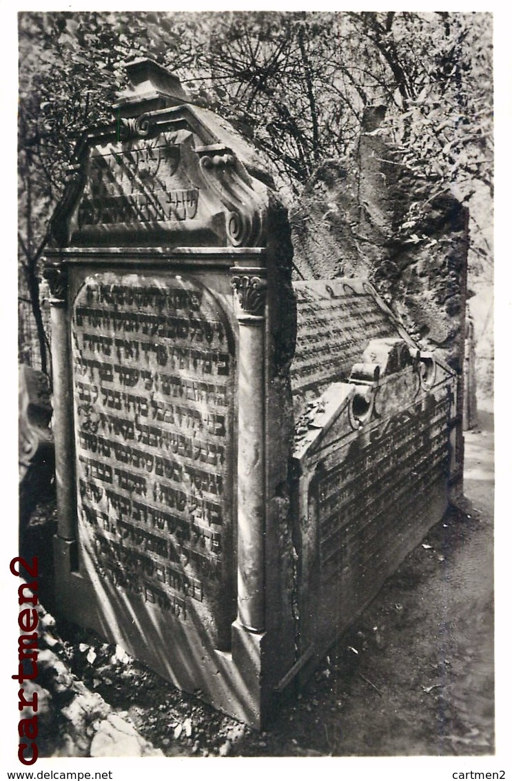 JUDAICA CIMETIERE JUIF PRAGUE PRAHA POMNIK R. MORDECHAU MEISELA GRABMAL MEISELS TOMBE JEWISH Synagogue - Judaisme