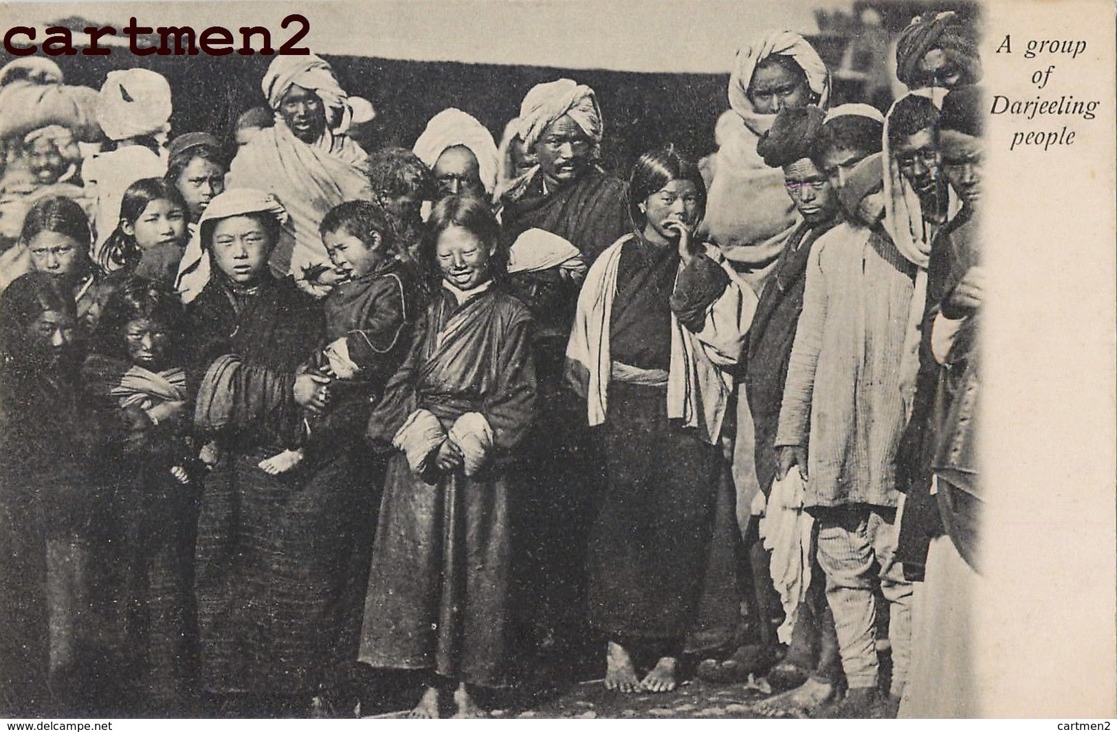 A GROUP OF DARJEELING PEOPLE TIBET THIBET CHINE CHINA ETHNOLOGIE ETHNIC ASIA NEPAL INDE INDIA - Tibet