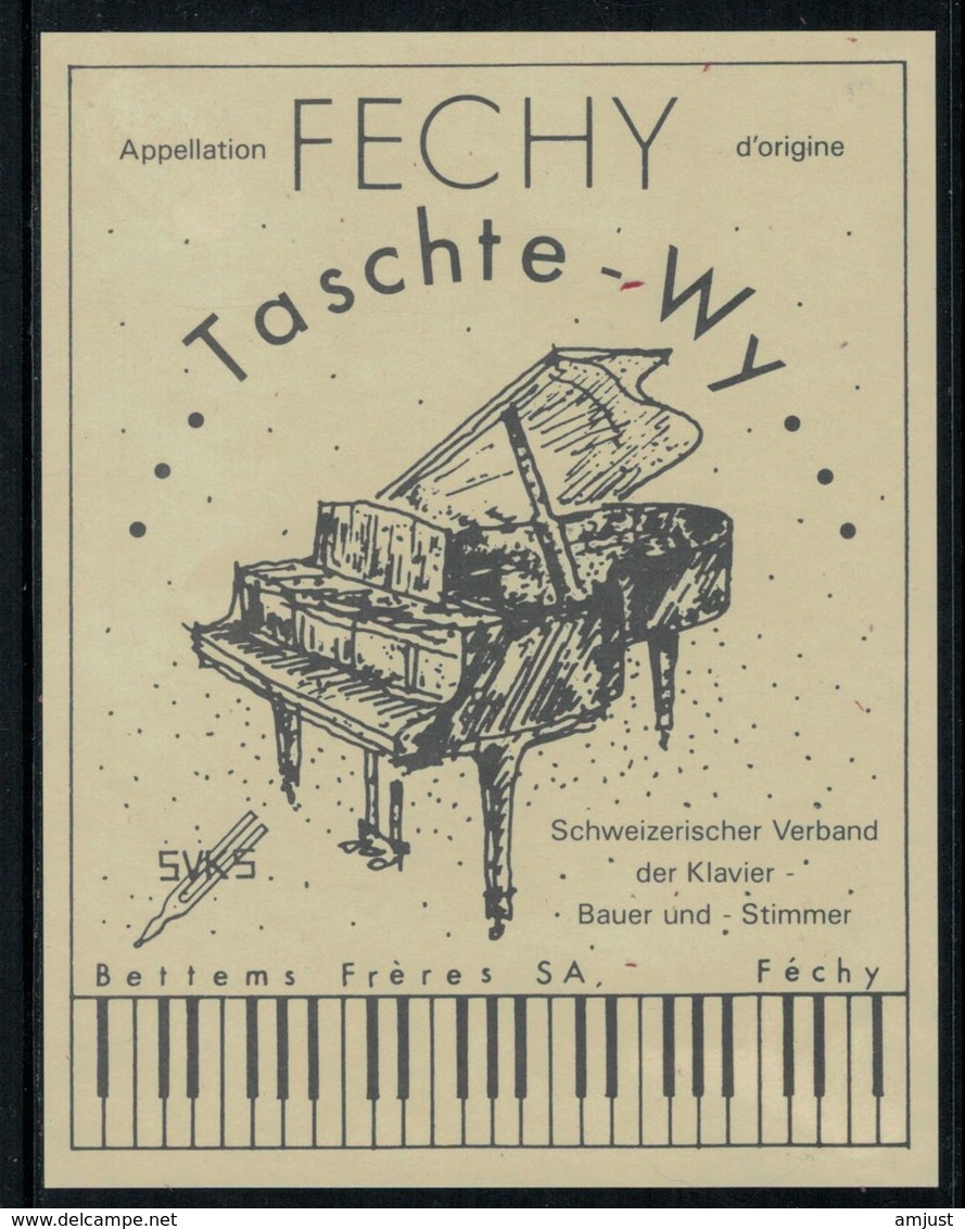 Rare // Etiquette De Vin // Musique // Féchy, Taschte-Wy, Piano - Musique