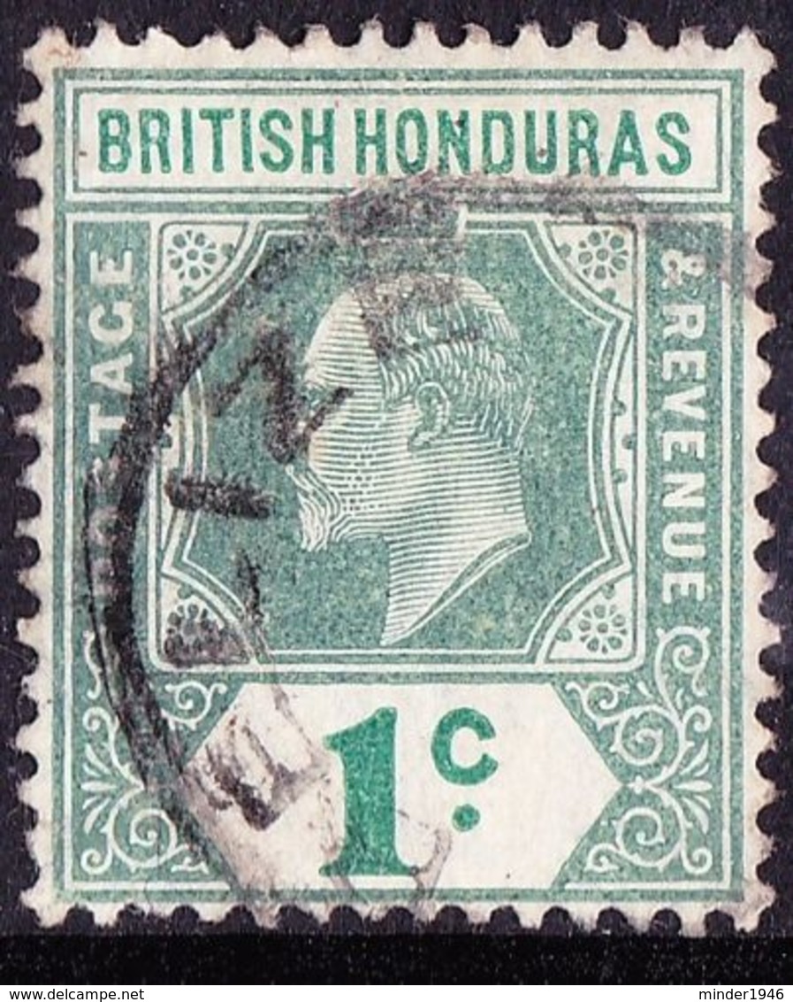 BRITISH HONDURAS 1904 KEDVII 1 Cent Grey-Green & Green SG84 Fine Used - British Honduras (...-1970)